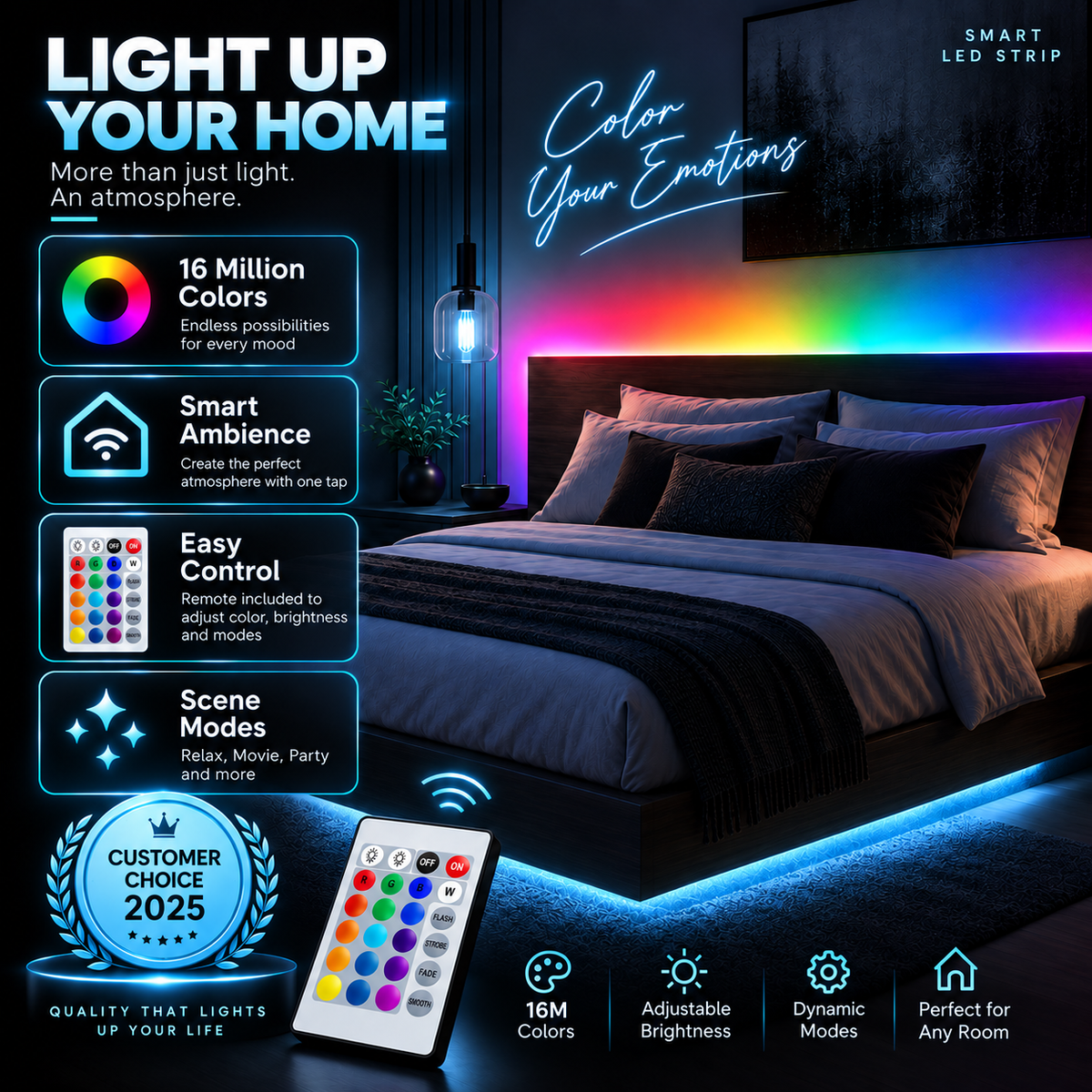 Tira de luces LED RGB para TV · 5 metros