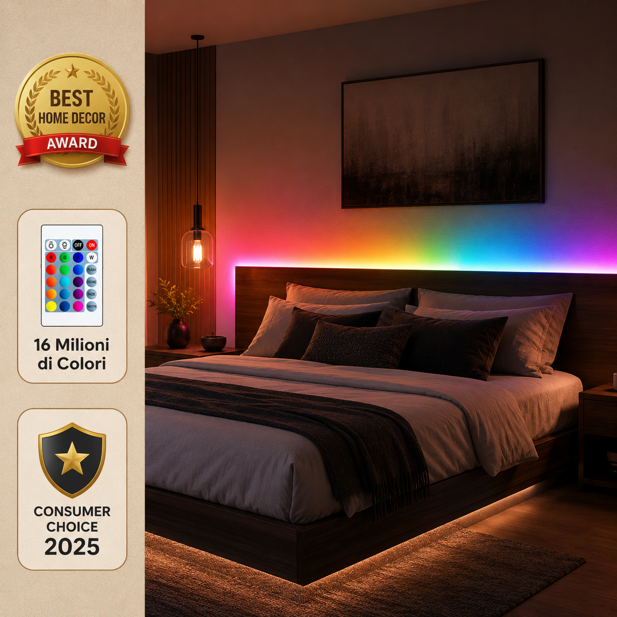 Striscia LED RGB per TV 5M  Sync Musica, App e Telecomando
